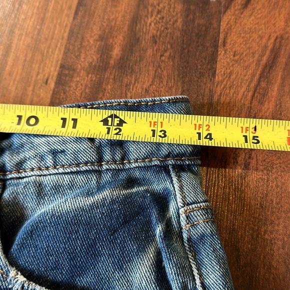 Ban•Jara Super High Rise Loose Fit Distressed 100% Cotton Denim Shorts Size 1/24 - Picture 8 of 9